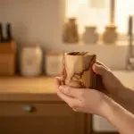 Handmade Olive Wood Drinking Cup - Image 10