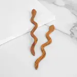 Handmade Olive Wood Hair Stick - Image 4