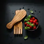 Handmade Olive Wood Salad Servers - Image 9