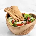 Handmade Olive Wood Salad Servers - Image 4