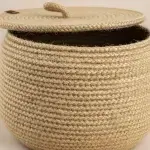 Handwoven Plant Basket made from North African Esparto Grass - Image 9