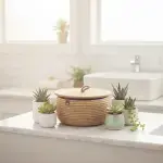 Handwoven Plant Basket made from North African Esparto Grass - Image 10