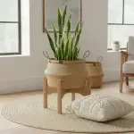 Handwoven Plant Basket made from North African Esparto Grass - Image 8