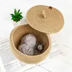 Handwoven Plant Basket made from North African Esparto Grass - Image 2