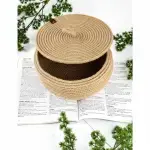 Handwoven Plant Basket made from North African Esparto Grass