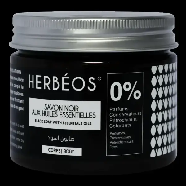 Herbeos Black Soap with Essential Oils 150ml