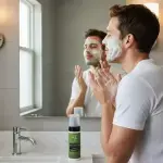Men's Green Mint & Aloe Vera Cleansing Foam - Image 4