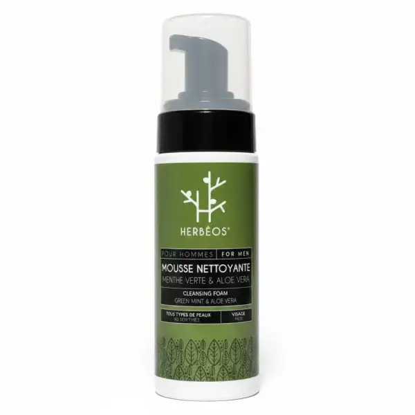 Herbeos Men's Green Mint & Aloe Vera Cleansing Foam