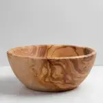 Large Olive Wooden Salad Bowl, Tunisian Handmade - Image 10