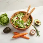 Large Olive Wooden Salad Bowl, Tunisian Handmade - Image 11