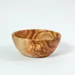 Large Olive Wooden Salad Bowl, Tunisian Handmade - Image 2