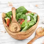 Large Rustic Wooden Salad Bowl Handmade from Olive Wood - Image 5