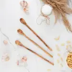 Long Handle Iced Tea Spoon Olive Wood - Image 4