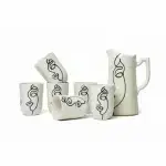Margoum Pottery Coffee Service Set 15-Piece - Image 2