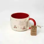 Mug Blanc Rouge – Fleurs Cerise - Image 4