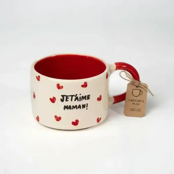 Mug Blanc Rouge – I Love You Mom !