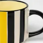 Mug Noir Jaune - Rayures - Image 6