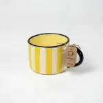 Mug Noir Jaune - Rayures - Image 3