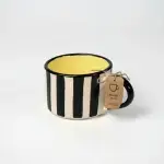 Mug Noir Jaune - Rayures