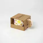 Mug White Violet – Flowers Colorful - Image 2