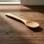 Olive Wood Corner Spoon, Handmade Wooden Cooking Spoon - Image 6