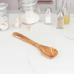 Olive Wood Corner Spoon, Handmade Wooden Cooking Spoon - Image 4
