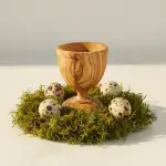 Olive Wood Easter Egg Cup - Image 12