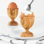 Olive Wood Easter Egg Cup - Image 5