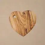 Olive Wood Heart Coasters Set With Holder - Image 9