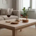 Olive Wood Heart Coasters Set With Holder - Image 8