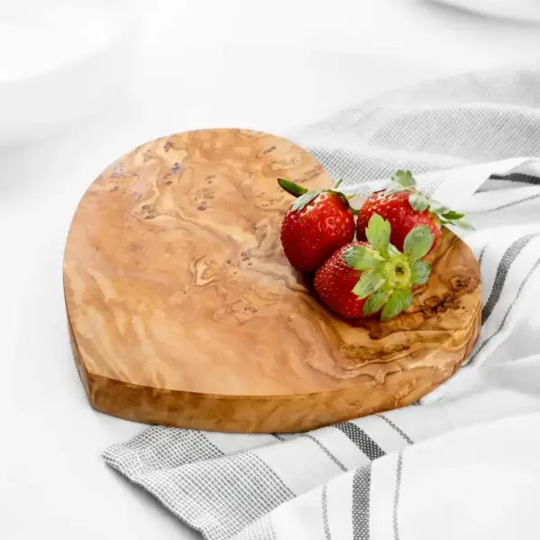 Olive Wood Heart Shaped Cutting Board