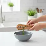 Olive Wood Herb Stripper - Handmade Artisan Tool - Image 8