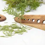 Olive Wood Herb Stripper - Handmade Artisan Tool - Image 5