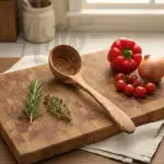 Olive Wood Ladle Spoon Handmade Serving Utensil - Image 5