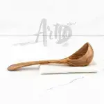 Olive Wood Ladle Spoon Handmade Serving Utensil - Image 3