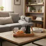 Olive Wood Rectangular Tray with Ceramic - Image 10