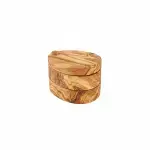 Olive Wood Salt Cellar with Lid - Image 8