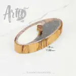 Olive Wood Salt Cellar with Plexiglass Lid - Image 2