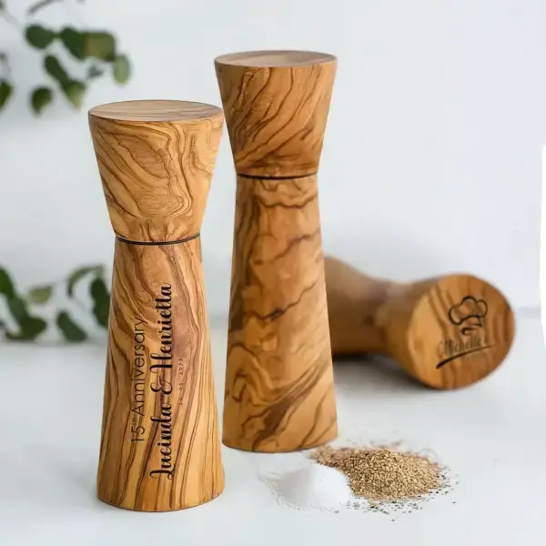 Olive Wood Salt & Pepper Grinder Set