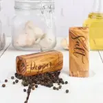 Olive Wood Salt & Pepper Shakers - Image 9