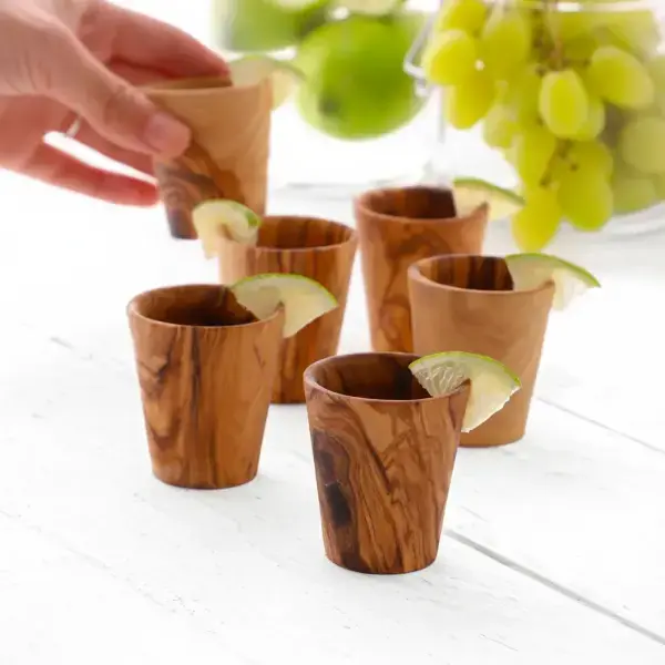 Olive Wood Shot Glass