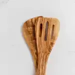 Olive Wood Slotted Spatula Handmade Kitchen Utensil - Image 3