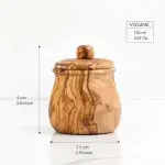 Olive Wood Spice Box with Lid - Image 5