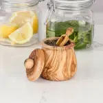 Olive Wood Spice Box with Lid - Image 2