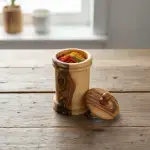 Olive Wood Spice Jar - Image 8
