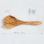 Olive Wood Spork Handmade Kitchen Utensil - Image 2