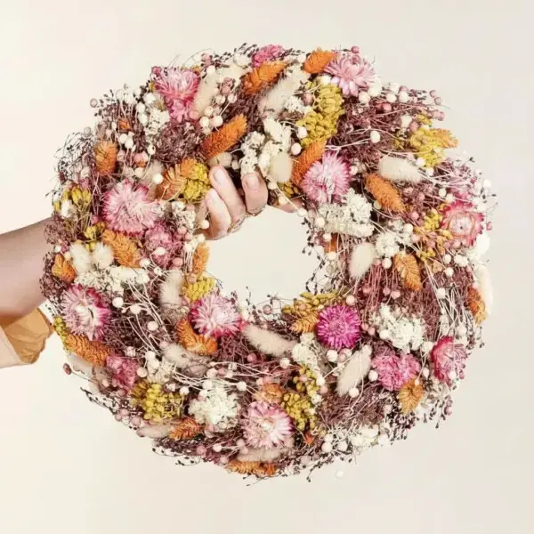 Pastel Lover Dried Flower Wreath