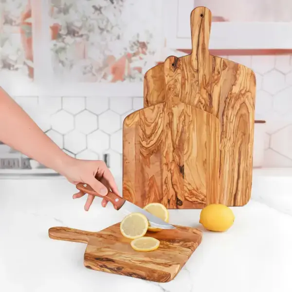 Rectangular Wood Cutting Board with Handle