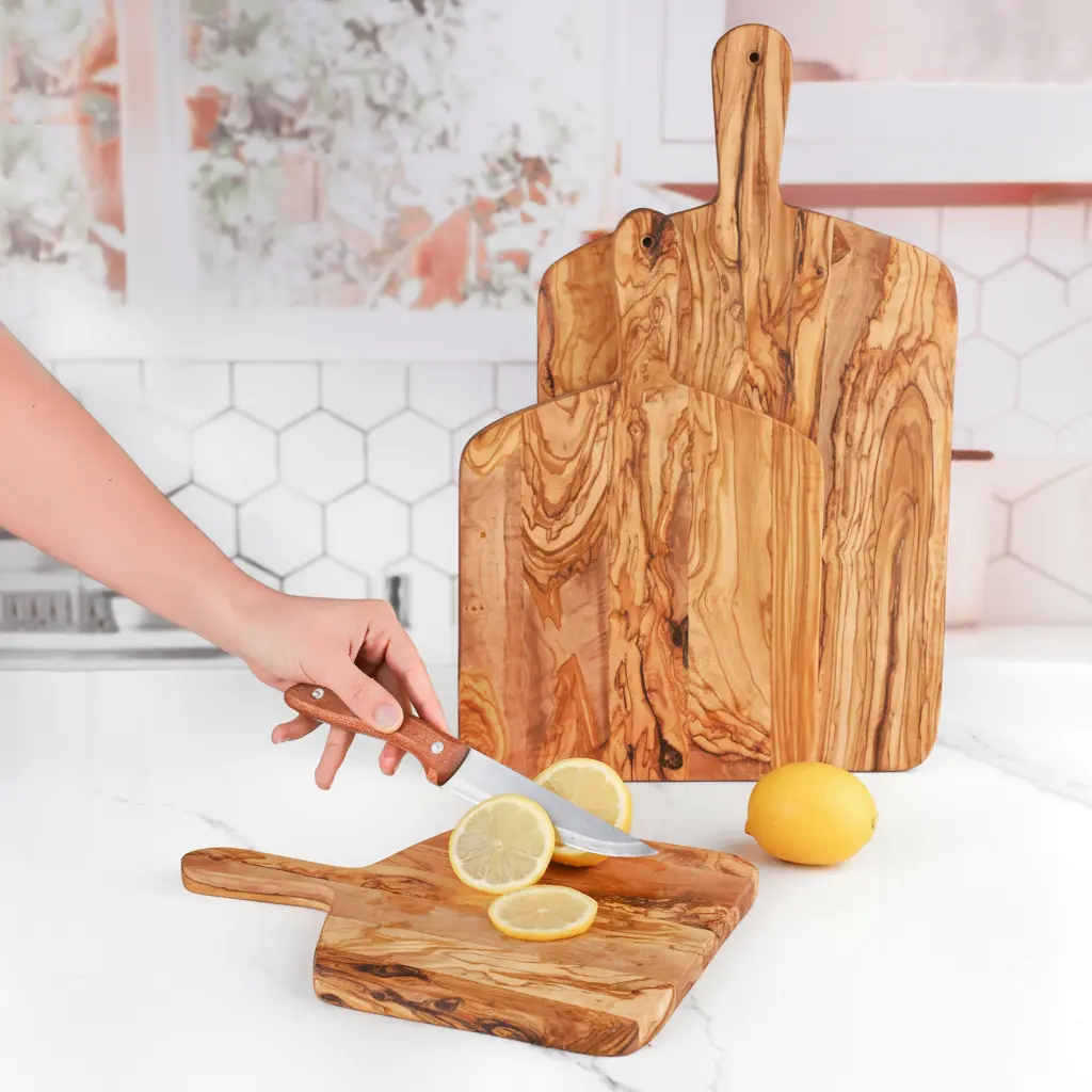 CB032_20251031_161224_899321_1 Rectangular Wood Cutting Board with Handle - Image 1
