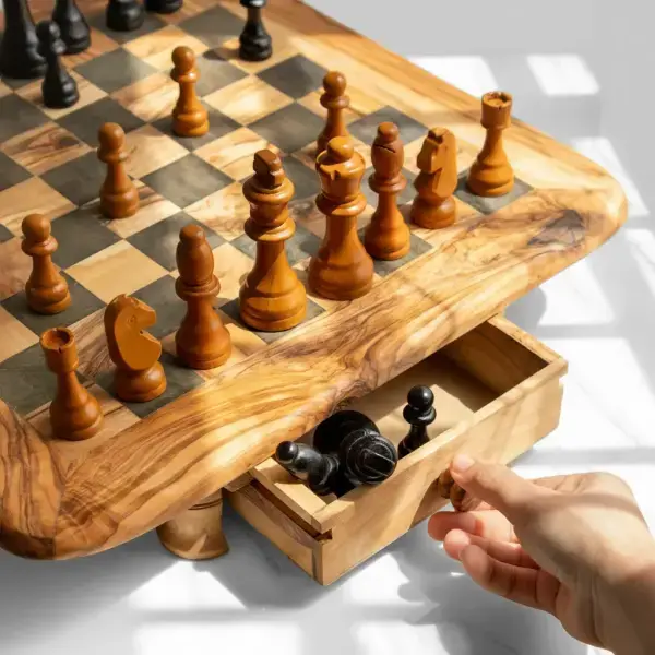 Round-Edged Chess Board Table